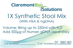 Item# 01.380.80 - 250mL Human-based Synthetic Stool Mix (w/ HSA & HgDNA)