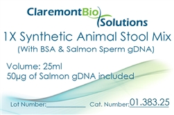 01.383.25 25mL Synthetic Animal-based Stool Mix with Bovine Serum Albumin and Salmon Sperm gDNA